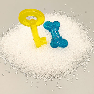 TPU Pellet Thermoplastic Polyurethane Raw Materials High Transparent  Pet Toys Transparency Of About 5-6mm ,Good Rebound, Excellent Toughness