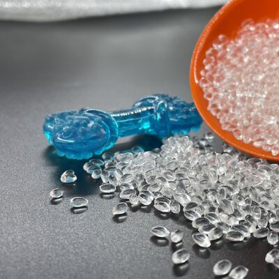 TPU Granules With Transparency of about 5-6mm, Fast forming ,Good rebound, Excellent toughness